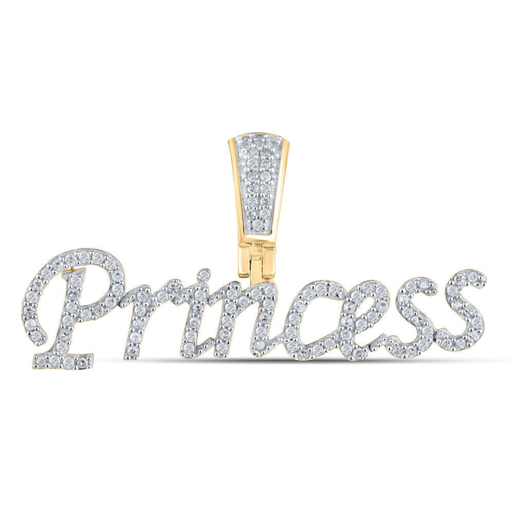 1/3CTW-DIA P1P2 "PRINCESS" MENS CHARM