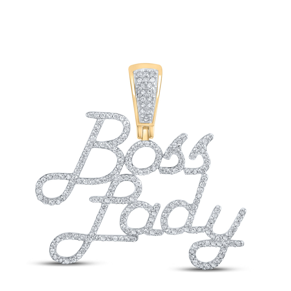 5/8CTW-DIA P1P2 "BOSS LADY" MENS CHARM