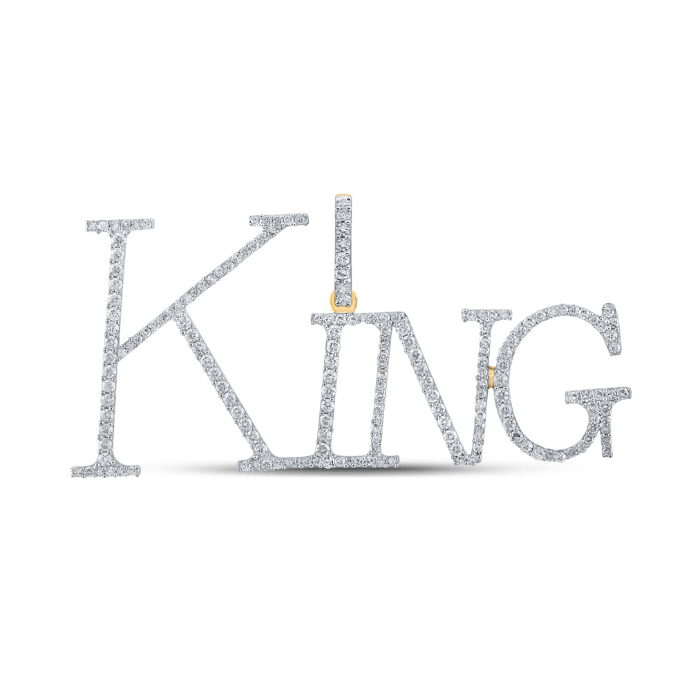 1CTW-DIA "KING" P1 MENS INITIAL PENDANT