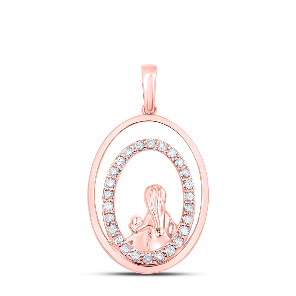 1/5CTW-DIA P1 MOM CHILD GIFT PENDANT