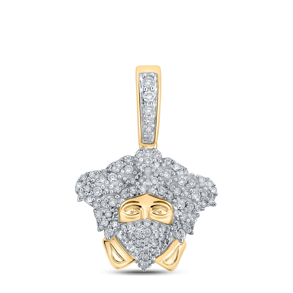 3/8CTW-DIA NK MEDUSA MENS CHARM