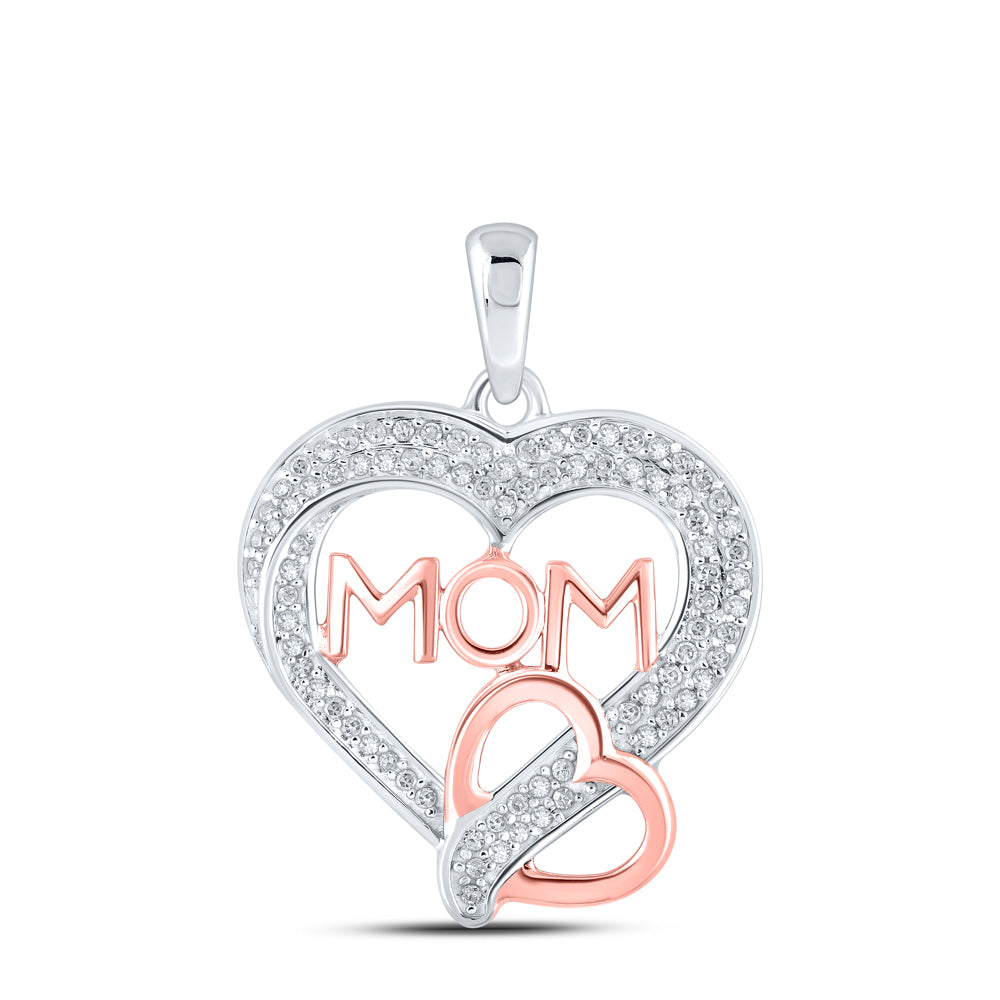 1/4CTW-DIA P1P2 MOM HEART PENDANT