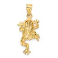 Load image into Gallery viewer, 14k Frog W/ Enameled Eyes Charm
