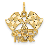 Load image into Gallery viewer, 14K Racing Flags SPEED FREAK Charm
