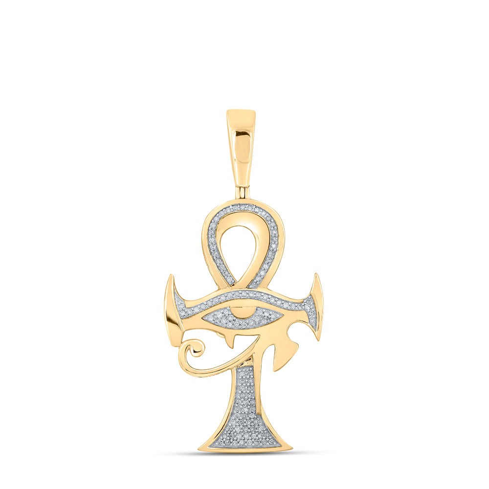 1/3CTW-DIA P1P2 CROSS MENS CHARM
