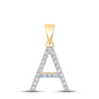 Load image into Gallery viewer, 1/5CT-DIA CN LADIES INITIAL &quot;A&quot; PENDANT
