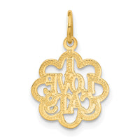 Load image into Gallery viewer, 14k I LOVE CATS Charm
