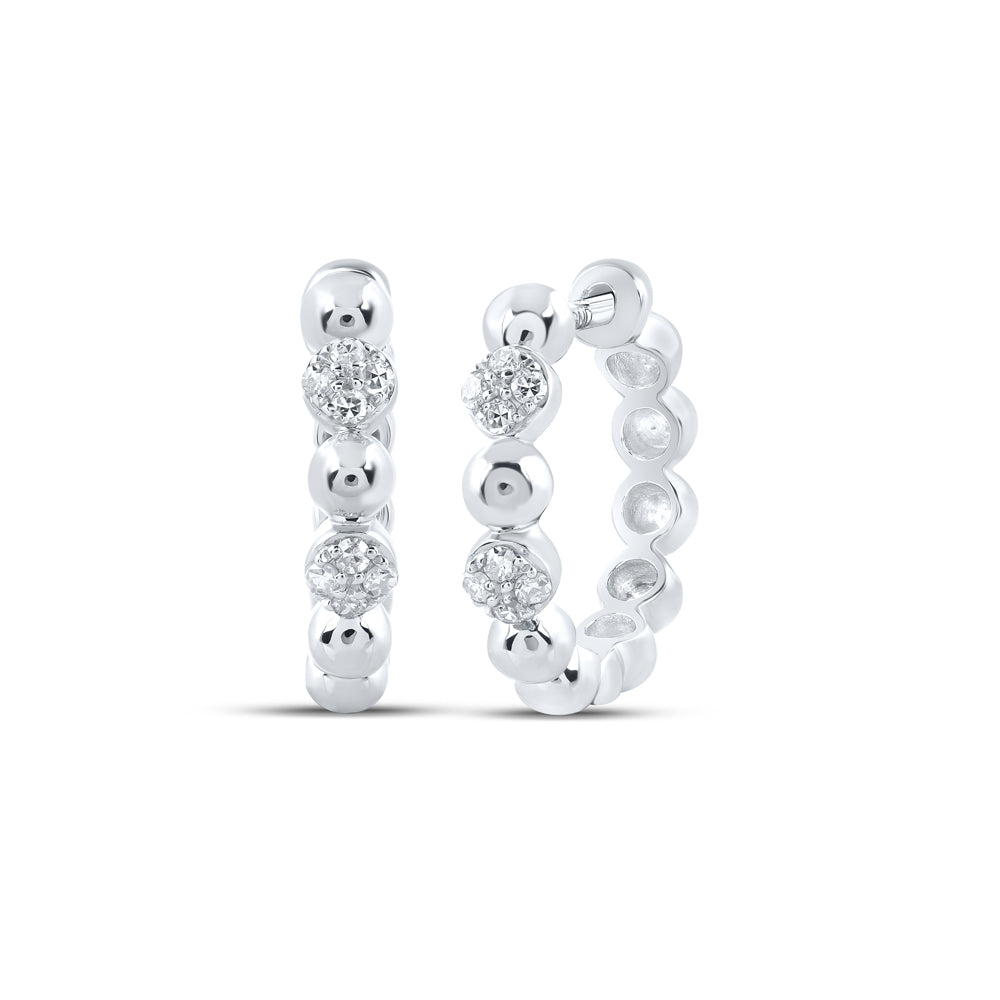 1/10CTW-DIA CN HOOPS EARRING