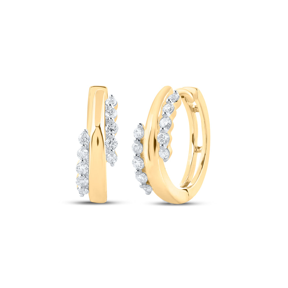1/5CTW-DIA CN HOOPS EARRING