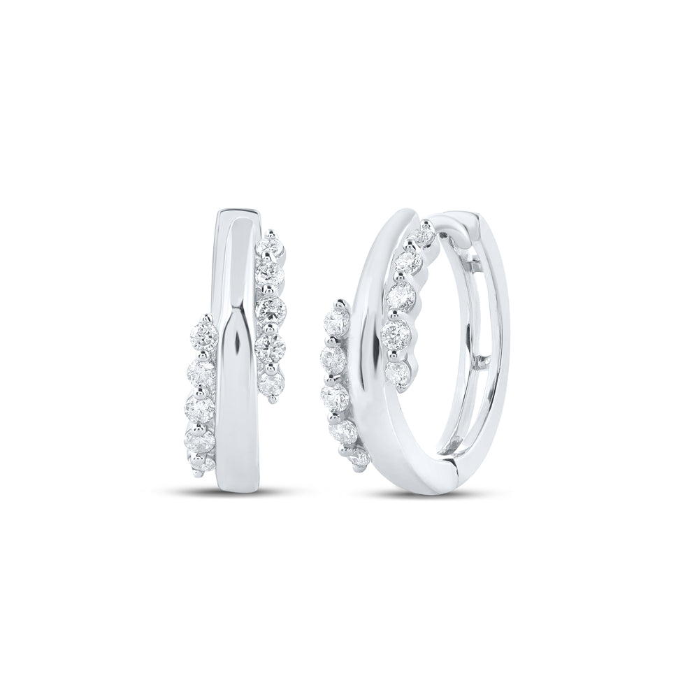 1/5CTW-DIA CN HOOPS EARRING