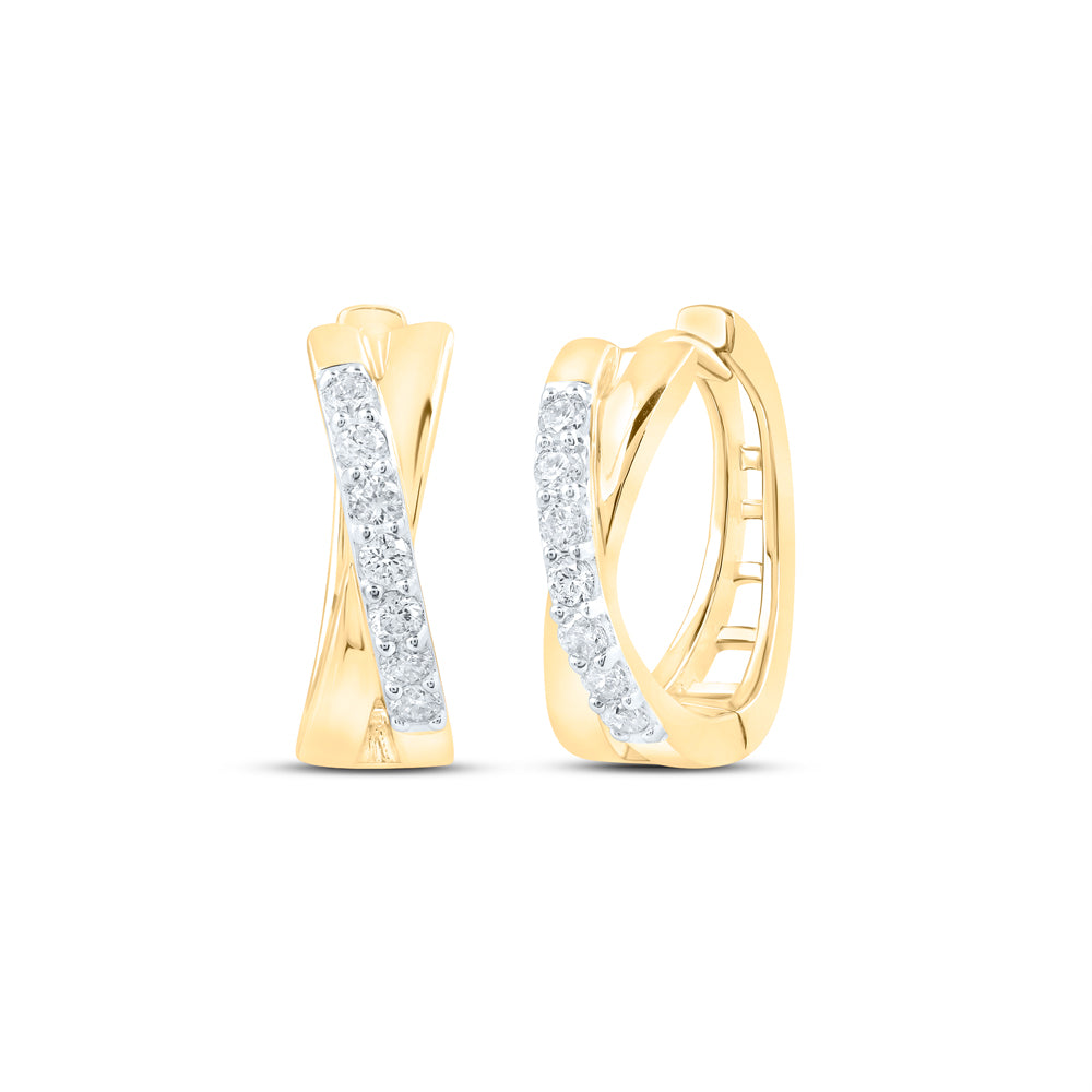 1/6CTW-DIA CN HOOPS EARRING