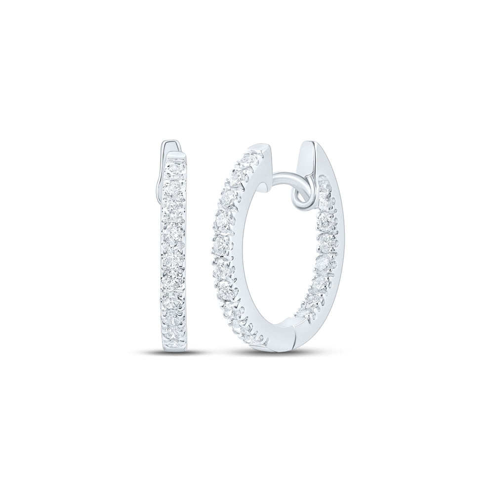 1/4CTW-DIA NK HOOPS EARRING