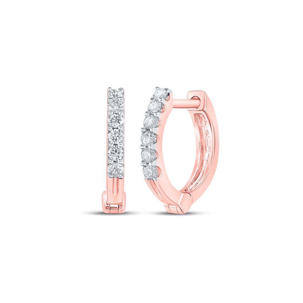 1/10CTW-DIA CN HOOPS EARRING