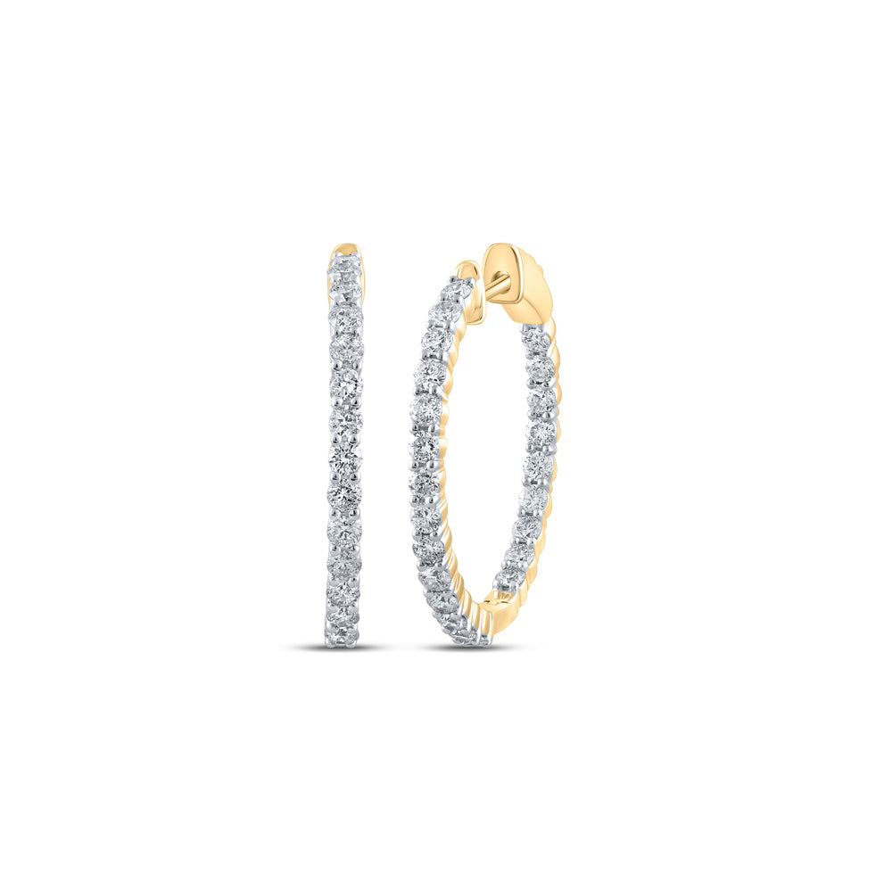 1 1/2CTW-DIA NK HOOPS EARRING