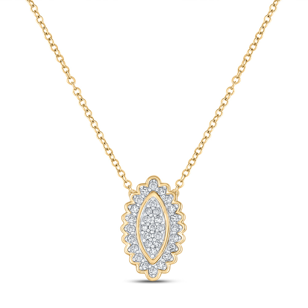 1/5CTW-DIA CN GIFT MARQUISE NECKLACE