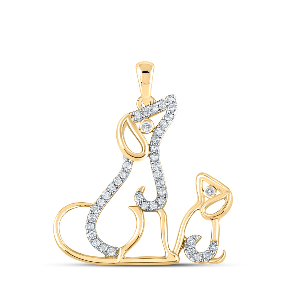 1/5CTW-DIA CN GIFT MOM CHILD DOG PENDANT