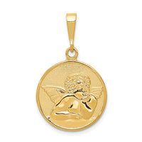 Load image into Gallery viewer, 14K Polished and Satin Angel Pendant

