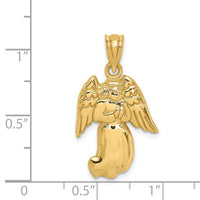 Load image into Gallery viewer, 14k Polished Angel Charm
