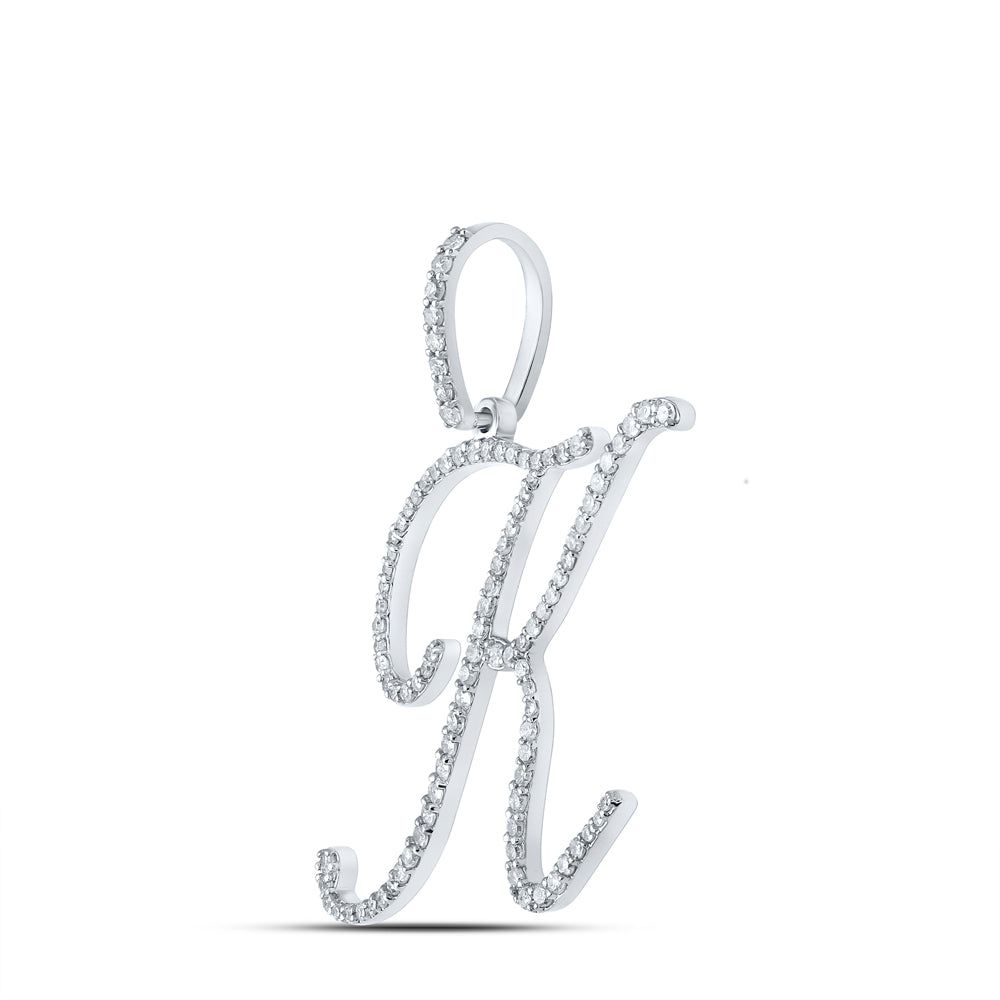 1/2CTW-DIA P1 INITIAL "K" GIFT PENDANT