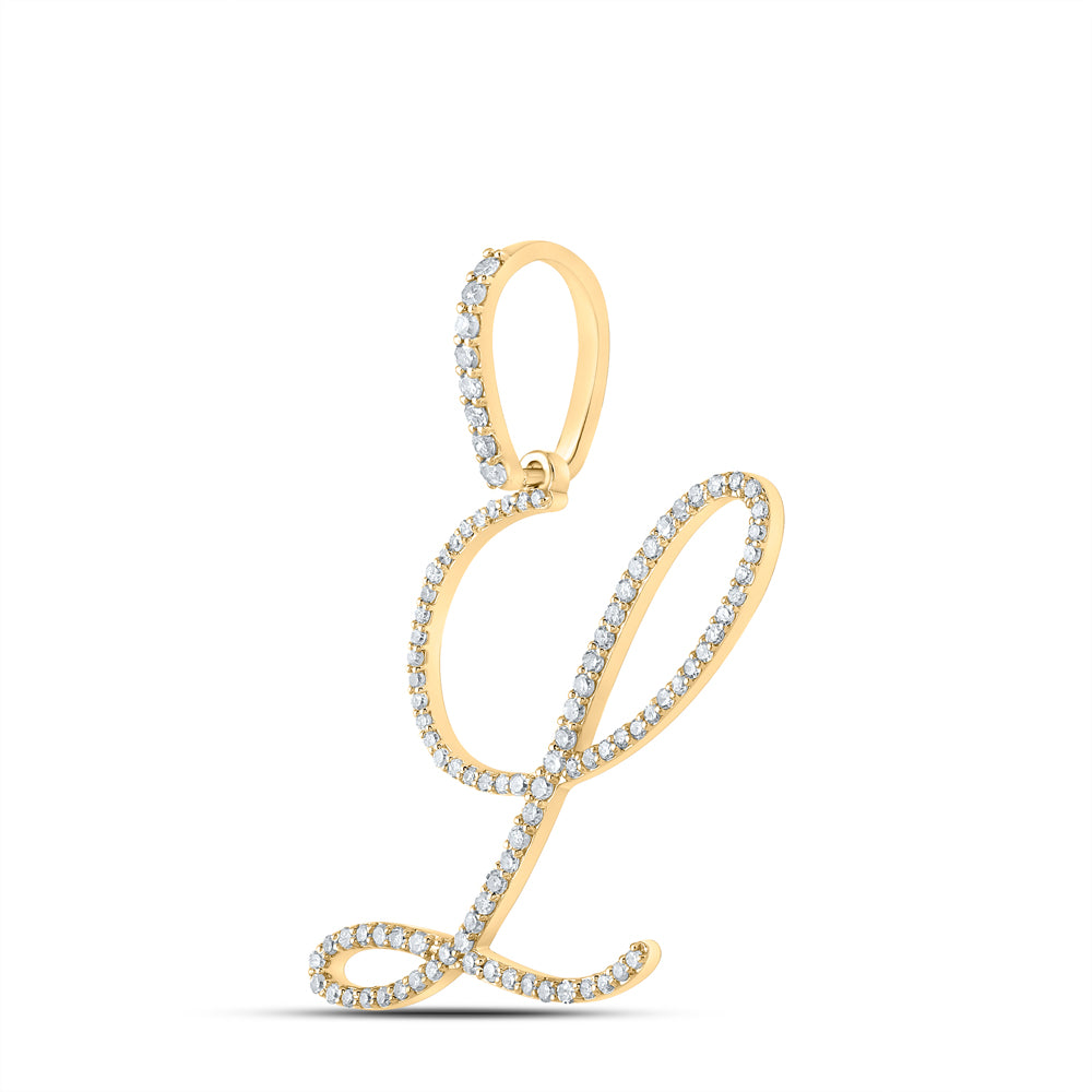 1/2CTW-DIA P1 INITIAL "L" GIFT PENDANT