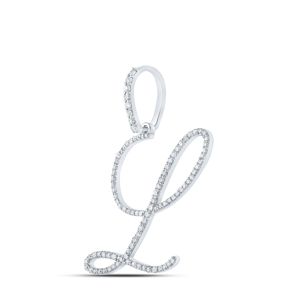 1/2CTW-DIA P1 INITIAL "L" GIFT PENDANT