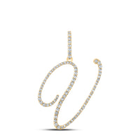Load image into Gallery viewer, 1/2CTW-DIA P1 INITIAL &quot;V&quot; GIFT PENDANT
