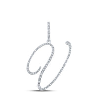 Load image into Gallery viewer, 1/2CTW-DIA P1 INITIAL &quot;V&quot; GIFT PENDANT
