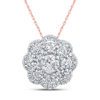Load image into Gallery viewer, 1/2CTW-DIA NK FLOWER PENDANT
