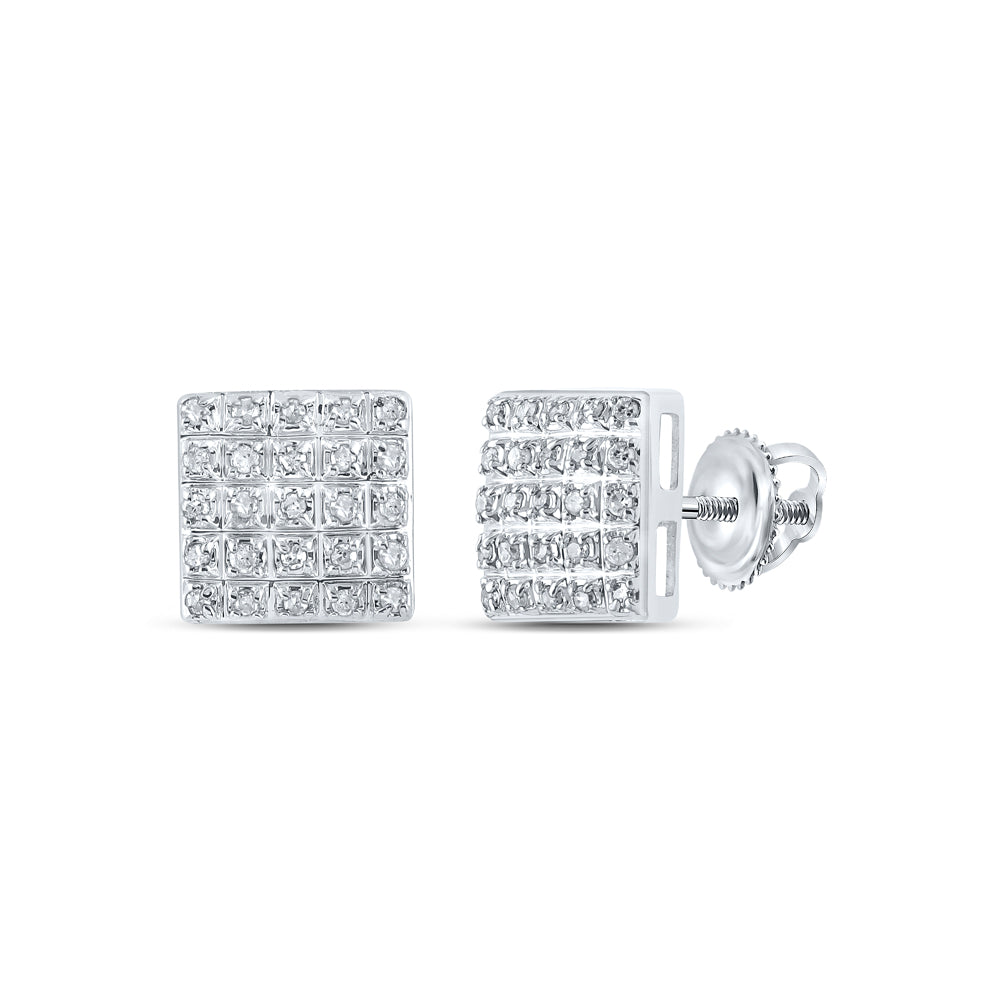 1/6CTW-DIA P3 GIFT SQUARE EARRING