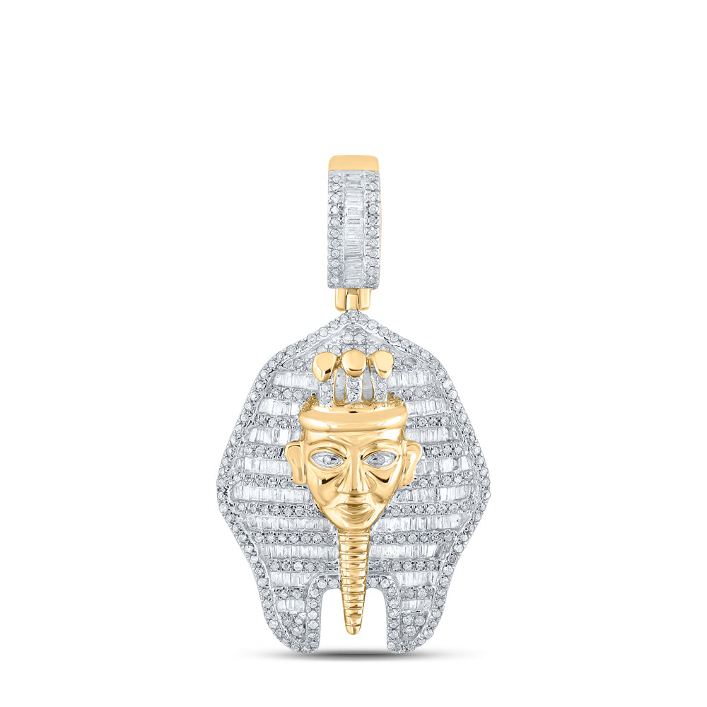 1 1/4CTW-DIA P1P2 ?KING TUT? MENS CHARM