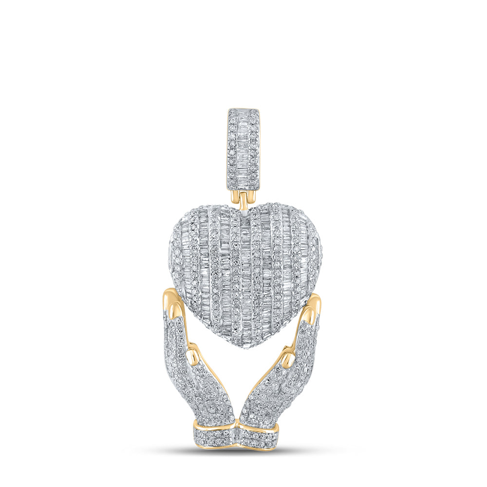 1 3/4CTW-DIA P1P2 HEART MENS CHARM