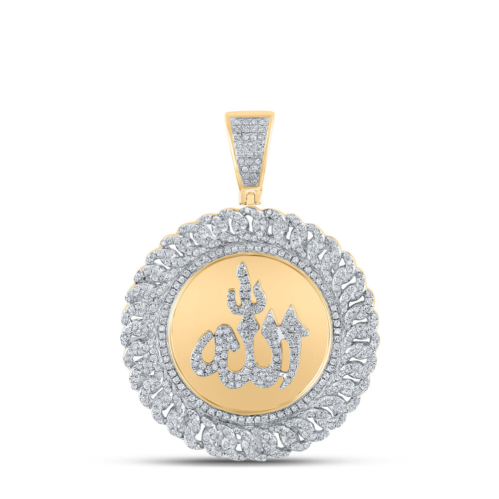 1 1/3CTW-DIA P1P2 ALLAH MENS CHARM