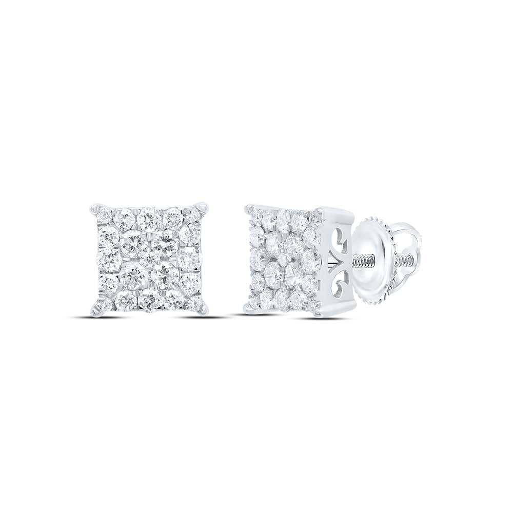 1/2CT-DIA NK FASHION SQUARE EARRING