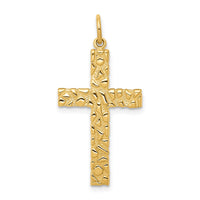 Load image into Gallery viewer, 14k Nugget Style Cross Pendant
