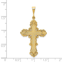 Load image into Gallery viewer, 14k Fleur De Lis Cross Pendant
