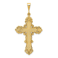 Load image into Gallery viewer, 14k Fleur De Lis Cross Pendant
