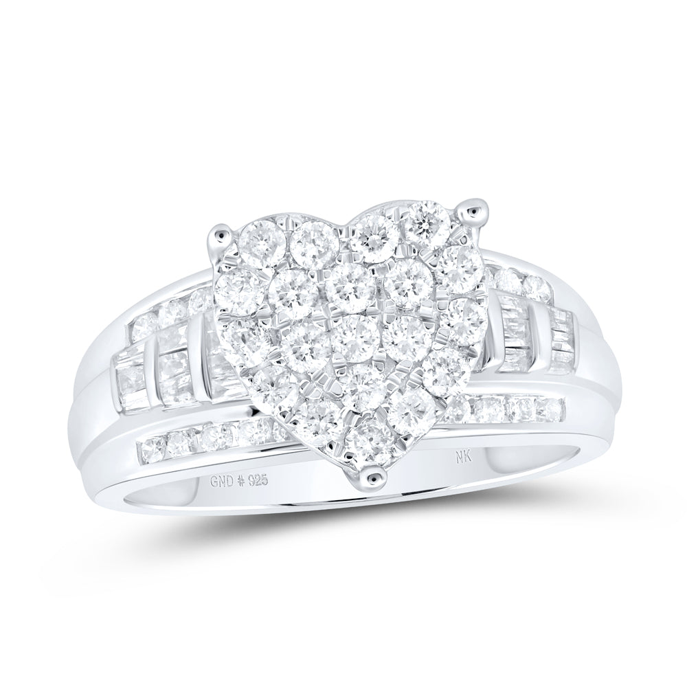 1CTW-DIA NK FASHION HEART RING