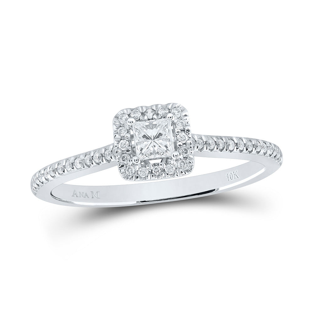 1/3CTW-DIA ANA M 1/5CT-CPR ENGAGEMENT SINGLE HALO RING