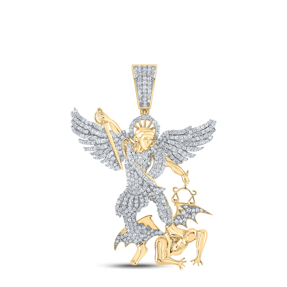 1 1/5CTW ?ST. MICHAEL? MENS CHARM