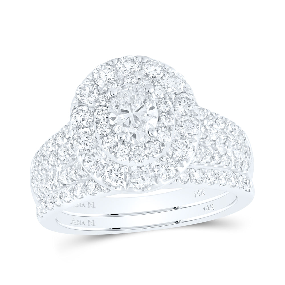 2CTW-DIA ANA M 1/2CT-COVAL BRIDAL SET 2 HALO