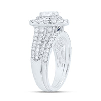 Load image into Gallery viewer, 2CTW-DIA ANA M 1/2CT-COVAL BRIDAL SET 2 HALO
