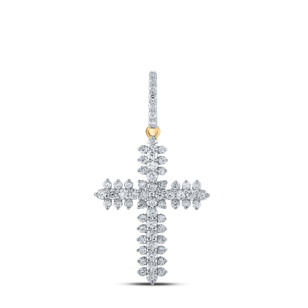 3/4 CTW-DIA NK COOLET CROSS PENDANT