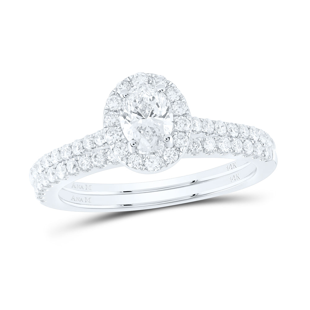 1CTW-DIA ANA M 1/2CT-COVAL BRIDAL SETS SINGLE HALO