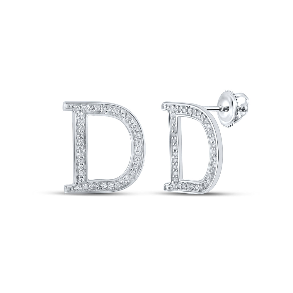 1/6CTW-DIA P1P2 INITIAL "D" GIFT EARRING