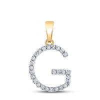 Load image into Gallery viewer, 1/5CT-DIA CN LADIES INITIAL &quot;G&quot; PENDANT
