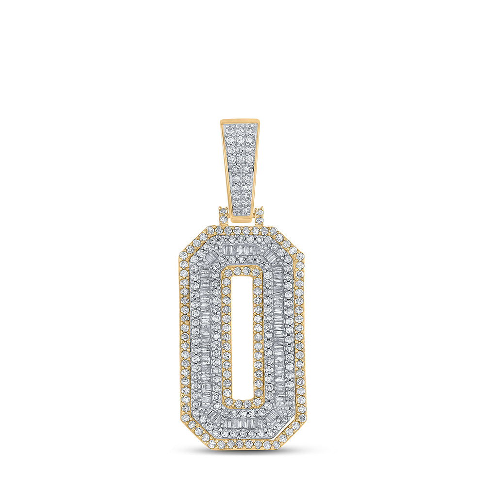 1 3/4CTW-DIA CN NUMBER "0" MENS CHARM