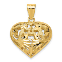 Load image into Gallery viewer, 14k Fancy 3D Heart Charm
