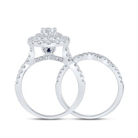 Load image into Gallery viewer, 2 CTW-DIA ANA M 1/2CT-COVAL BRIDAL SET DOUBLE HALO
