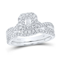 Load image into Gallery viewer, 1 CTW-DIA ANA M 1/5CT-CEME BRIDAL SET DOUBLE HALO
