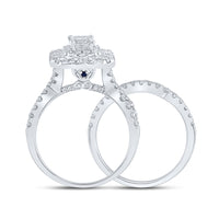 Load image into Gallery viewer, 2 CTW-DIA ANA M 1/2CT-CEME BRIDAL SET DOUBLE HALO
